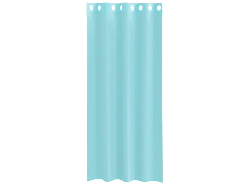  Lot de 2 rideaux en voile, voilages avec œillets turquoise cf44426  - Conforama D