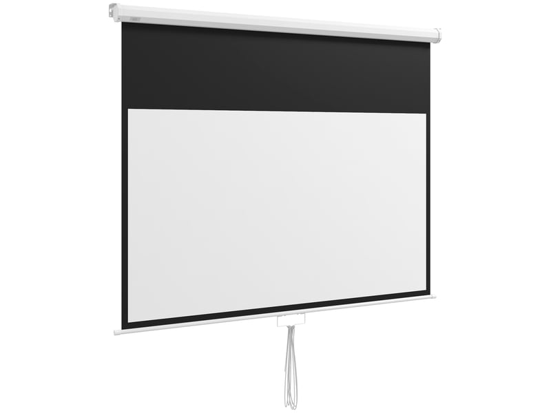  Écran de projection tv et home cinema 80 pouces 16:9 4k hd, 187 x 8 x 150 cm, fixation mural ou plafond  - Conforama B