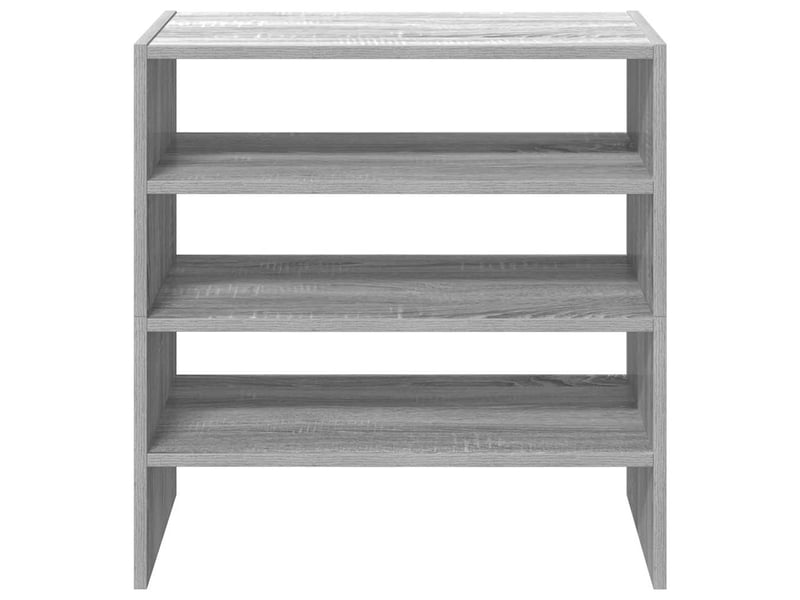 Étagères à chaussures 2 pcs empilable sonoma gris 60x30x30,5 cm  - Conforama D
