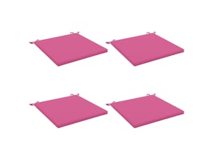 Lot de 4 coussins de siège, coussins d'assise soest 100 % polyester rose cf60481