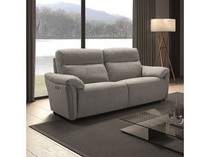 Canapé droit relax électrique <strong>ALTOBUY</strong> <strong>BALCO</strong> 3 places Polyester gris