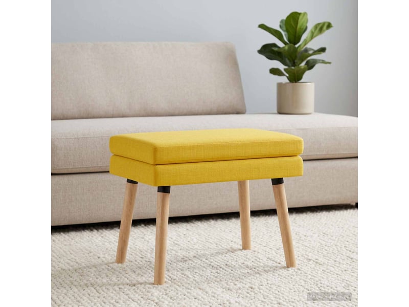  Banc d'entrée, banc à double couche jaune clair 60x40x46 cm tissu  - Conforama B