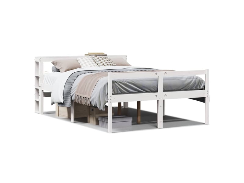 Lit double- lit adulte - lit pour personne âgée avec tête de lit sans matelas 120x190 cm - Conforama A