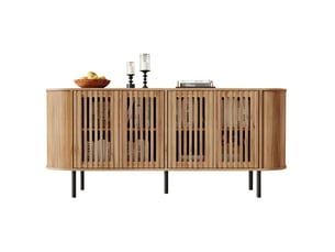 Buffet 4 porte(s) 0 tiroir(s) MEUBLIV - 160 cm coloris naturel