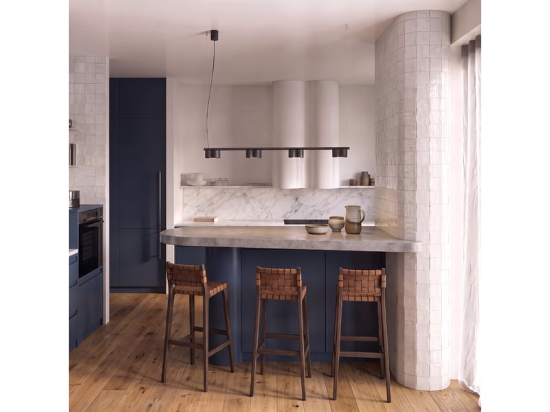  Lustre ovio 4 noir gx53 aluminium moderne 208x122x12cm SL.3342 - Conforama B