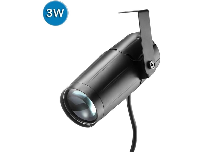 3w spotlight projecteur led pinspot pour dj disco bar club (eu plug) - Conforama E