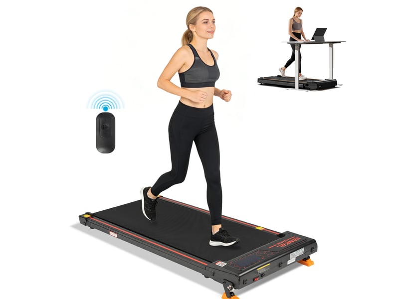  Tapis de marche pliable 109,5 x 48,6 x 10,6 cm noir, plastique et acier, inclinaison manuelle 4 niveaux  - Conforama A