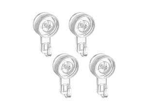 Lot de 4 crochet ventouse mural transparent,crochet mural plastique | puissant 5kg, patère porte serviette salle de bain attache