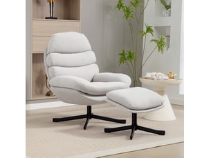 Pouf / repose pied WISHDOR blanc