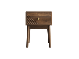 Table de chevet, 40x40x55 cm, rangement intégré, tiroirs, en métal, bois foncé