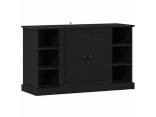 Buffet - bahut - meuble de rangement chêne noir 100 x 35,5 x 60 cm bois d'ingénierie