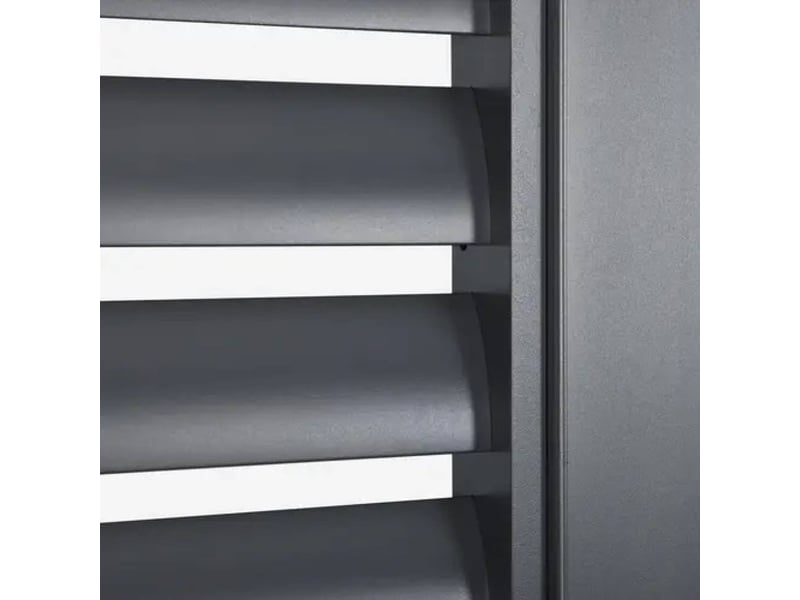  Pergola bioclimatique aluminium adossée 3x3m anthracite + 3 persiennes 100cm palace  - Conforama B