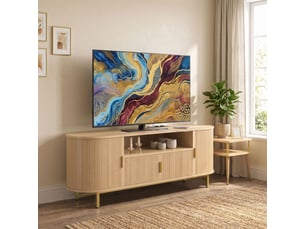 Meuble tv coloris beige <strong>HOMCOM</strong> <strong></strong>