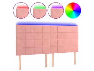 Tete de lit A poser largeur 200 cm rose