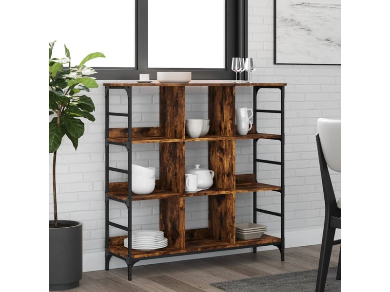  Buffet - bahut - meuble de rangement chêne fumé 102x32x103,5 cm bois d'ingénierie  - Conforama B