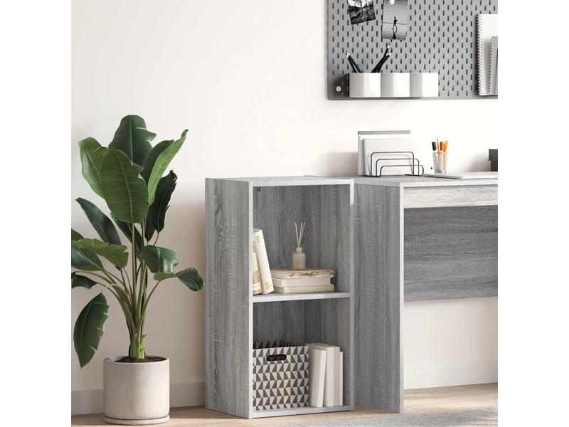  Bibliothèque, meuble de rangement salon sonoma gris 40x30x77 cm bois d'ingénierie  - Conforama B