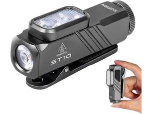 Sofirn st10 edc lampe torche led rechargeable 1000 lumens, lumière rouge 660 nm, usb-c, aimant et clip de poche
