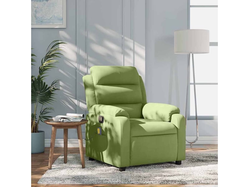  Vidaxl fauteuil de massage inclinable vert clair velours  - Conforama B