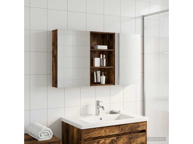 Ensemble de meubles de salle de bain 3 pcs 140x14.5x70 cm shl9436 - Conforama D