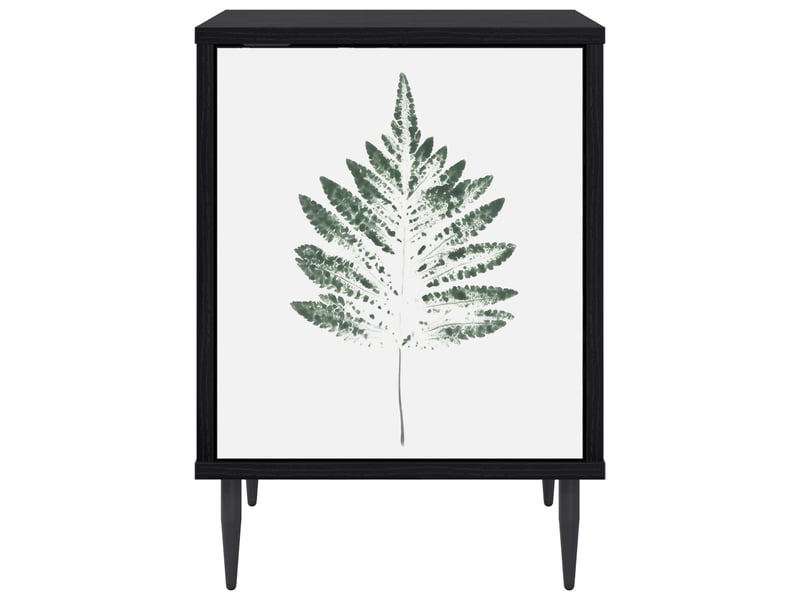  Table de chevet - cabinet de chevet - table de nuit hanau chêne noir 36 x 33 x 51 cm  - Conforama D