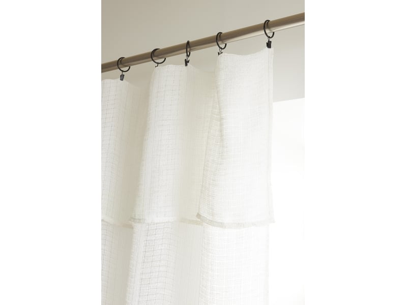  Rideau ajustable freya ivoire 140 x 270 cm 8 anneaux pince 160 gm² 15671 - Conforama E