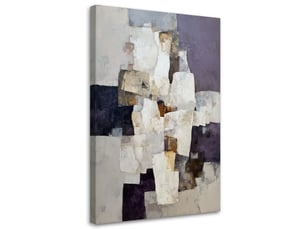 Tabelau sur toile, abstrait en beige et bleu 70x100