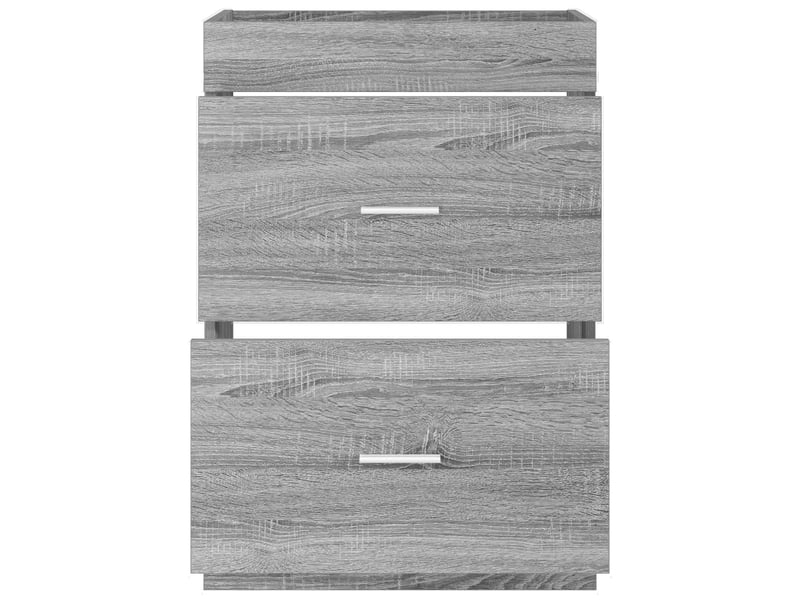  Meuble sous lavabo de salle de bain, commode sonoma gris shl6551  - Conforama D