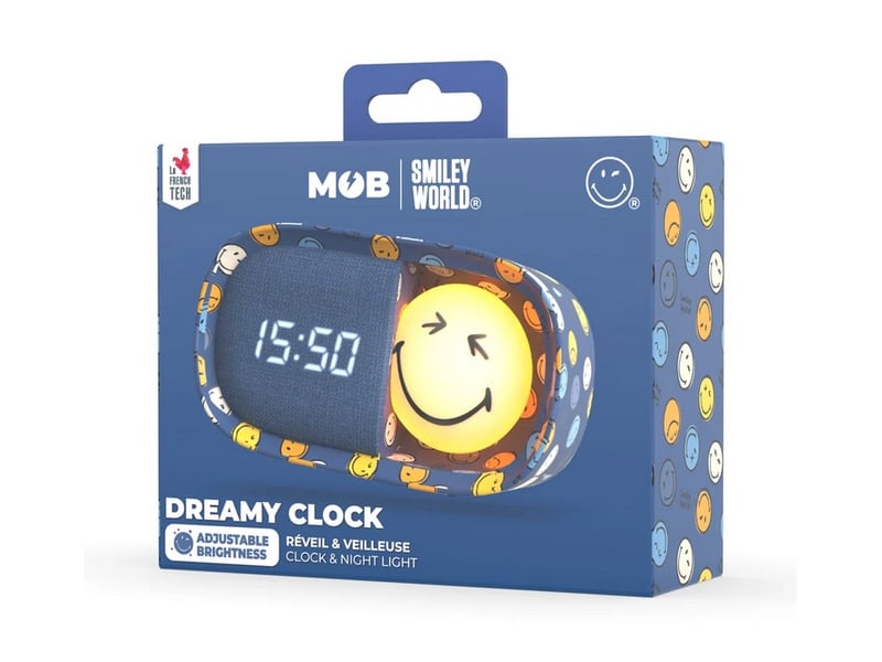  Smiley clock - reveil bleu SMYCLO-B L-01 - Conforama A