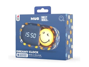 Smiley clock - reveil bleu