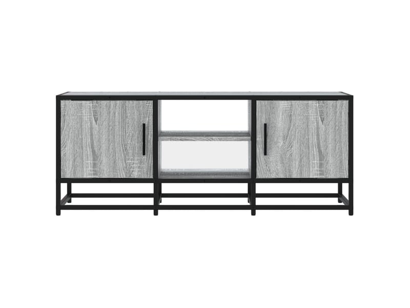  Meuble tv - banc tv - meuble de rangement sonoma gris 100x35x41 cm bois d'ingénierie et métal  - Conforama D