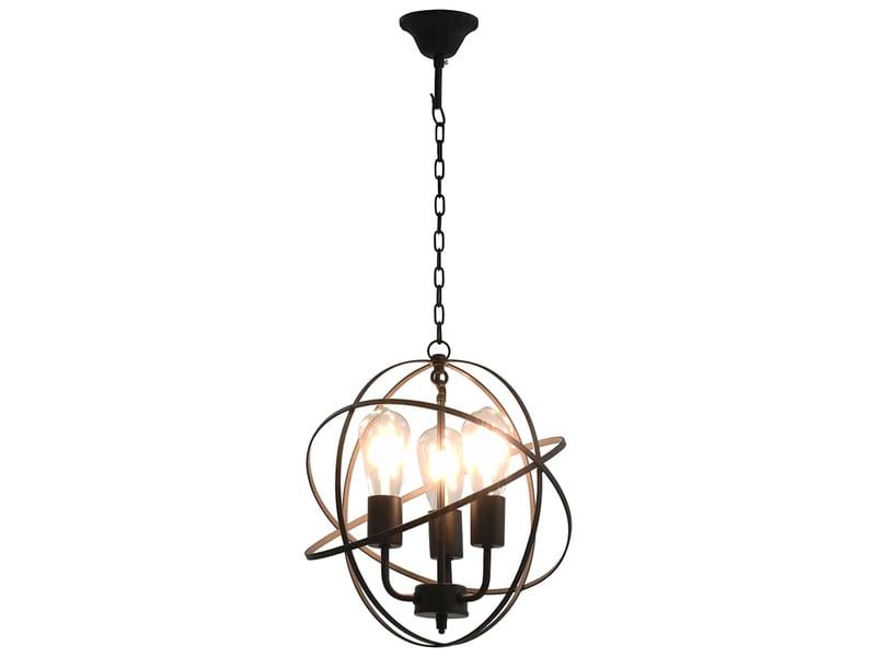  Lampe suspendue, suspension luminaire noir sphère 3 ampoules e27  - Conforama C