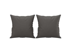 Lot de 2 coussins décoratifs gris 40x40 cm similicuir cf60864