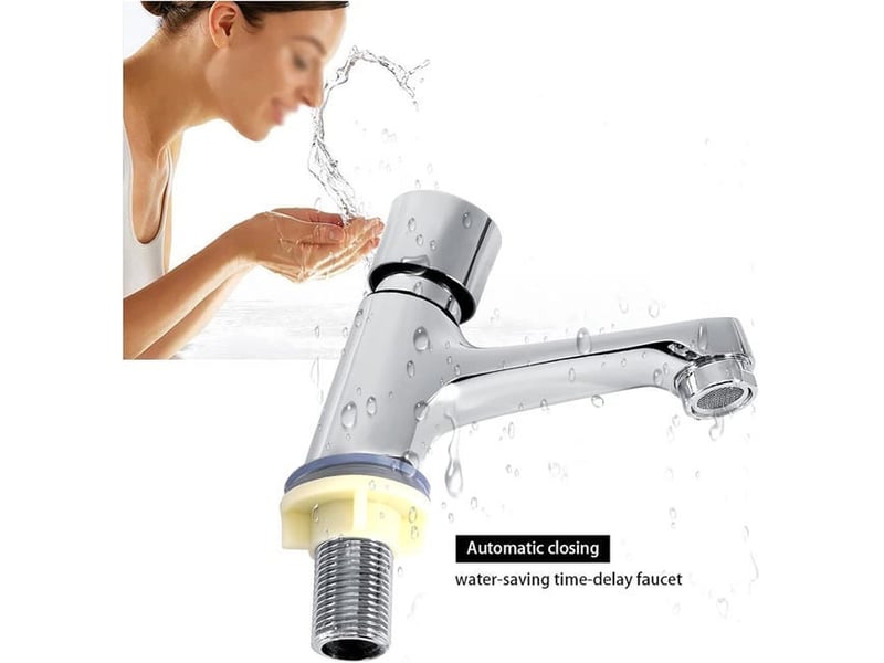  Robinet à poussoir à retardement, robinet à poussoir d'eau froide, robinet de lavabo de salle de bain, robinet de salle de bain XLH-ZLS-014462ZLS - Conforama D