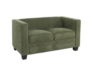 Canapé 2 places lille, canapé lounge 2 places, suspension nosag, tissuchenille (260 gm²) 136 cm - vert