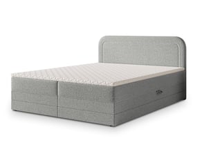 Lit avec rangement 180x200 cm <strong>MASSENO</strong>  <strong></strong> coloris gris