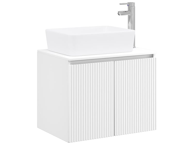  Ensemble de mobilier de salle de bain blanc bois d'ingénierie cf64580  - Conforama A
