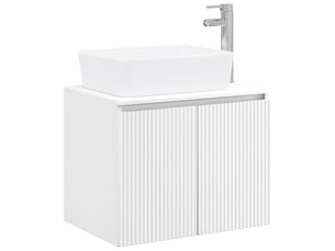 Ensemble de mobilier de salle de bain blanc bois d'ingénierie cf64580