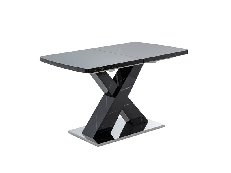 Table à manger extensible 160 x 80 cm en mdf et métal - Conforama D