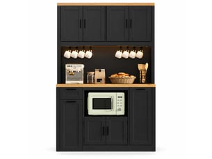 Buffet 7 porte(s)  3 tiroir(s) <strong></strong> <strong></strong> - 120 cm coloris noir 