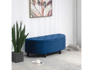 Pouf / repose pied <strong></strong> <strong></strong> bleu