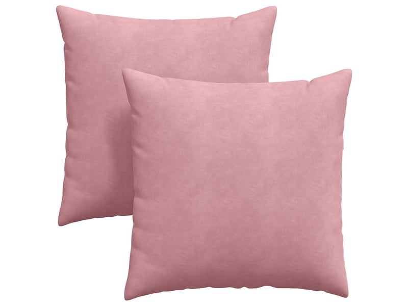 Lot de 2 coussins de canapé, coussins décoratifs rose 60 x 60 cm cf59151 - Conforama A