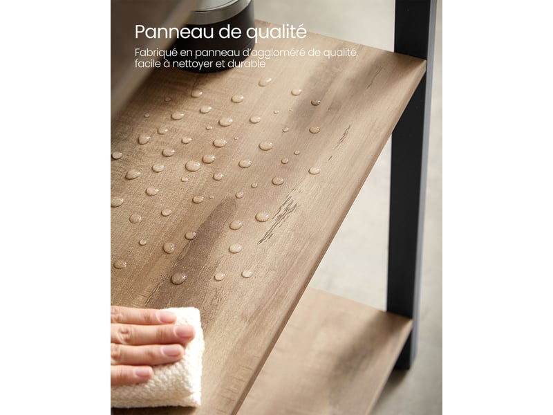 Bibliothèque étagère de rangement avec 14 compartiments cadre en métal pour salon bureau style industriel 158 x 24 x 166 cm marron 12_0004258  - Conforama E