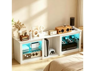 Meuble tv coloris blanc 160 cm <strong></strong> <strong></strong>