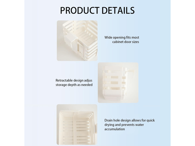  Étagère de rangement murale extensible, 4,25 x 3,15 pouces, adaptée aux petits espaces de rangement ; 2 pièces, facile à assembler.  - Conforama E