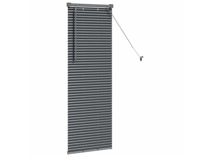 Store vénitien, store de fenêtre gris foncé 130 x 45 cm 25 mm aluminium cf47876 - Conforama E