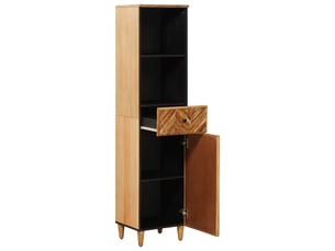 Cabinet de salle de bain, armoire salle de bain marron 38 x 33,5 x 160 cm cf65380