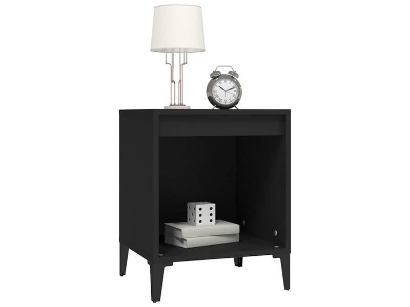  Lot de 2 tables de chevet - cabinet de chevet - table de nuit noir 40x35x50 cm  - Conforama C