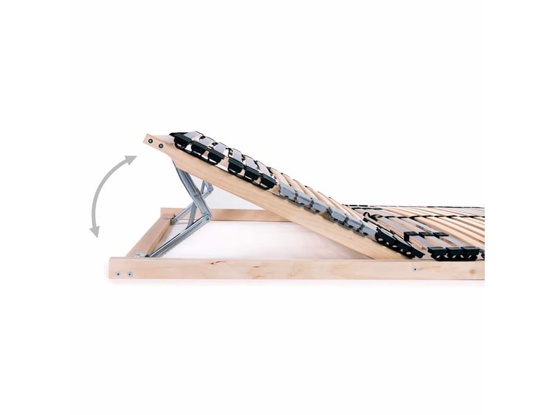  Lit simple- lit adulte -  sommier à lattes sans matelas avec 42 lattes 7 zones 80x200 cm  - Conforama D