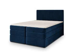 Lit avec rangement 140x200 cm <strong>MASSENO</strong> <strong></strong> coloris bleu