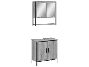 Ensemble de meubles de salle de bain 2 pcs sonoma gris cf63634